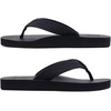 image:imageKuaiLu Mens Faux Leather Flip Flops with Comfortable Arch Support  Summer Beach Yoga Mat Cushion Walking Thong Sandals Slip On Indoor OutdoorCoal Black