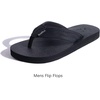 image:imageKuaiLu Mens Faux Leather Flip Flops with Comfortable Arch Support  Summer Beach Yoga Mat Cushion Walking Thong Sandals Slip On Indoor OutdoorCoal Black