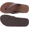 image:imageKuaiLu Mens Faux Leather Flip Flops with Comfortable Arch Support  Summer Beach Yoga Mat Cushion Walking Thong Sandals Slip On Indoor OutdoorCoffee