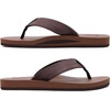 image:imageKuaiLu Mens Faux Leather Flip Flops with Comfortable Arch Support  Summer Beach Yoga Mat Cushion Walking Thong Sandals Slip On Indoor OutdoorCoffee