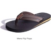 image:imageKuaiLu Mens Faux Leather Flip Flops with Comfortable Arch Support  Summer Beach Yoga Mat Cushion Walking Thong Sandals Slip On Indoor OutdoorDark Brown