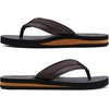 image:imageKuaiLu Mens Faux Leather Flip Flops with Comfortable Arch Support  Summer Beach Yoga Mat Cushion Walking Thong Sandals Slip On Indoor OutdoorDark Brown
