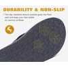 image:imageKuaiLu Mens Faux Leather Flip Flops with Comfortable Arch Support  Summer Beach Yoga Mat Cushion Walking Thong Sandals Slip On Indoor OutdoorDark Grey