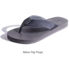 image:imageKuaiLu Mens Faux Leather Flip Flops with Comfortable Arch Support  Summer Beach Yoga Mat Cushion Walking Thong Sandals Slip On Indoor OutdoorDark Grey