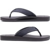 image:imageKuaiLu Mens Faux Leather Flip Flops with Comfortable Arch Support  Summer Beach Yoga Mat Cushion Walking Thong Sandals Slip On Indoor OutdoorDark Grey