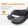 image:imageKuaiLu Mens Faux Leather Flip Flops with Comfortable Arch Support  Summer Beach Yoga Mat Cushion Walking Thong Sandals Slip On Indoor OutdoorDark Grey