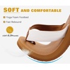 image:imageKuaiLu Mens Faux Leather Flip Flops with Comfortable Arch Support  Summer Beach Yoga Mat Cushion Walking Thong Sandals Slip On Indoor OutdoorKhaki White