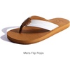 image:imageKuaiLu Mens Faux Leather Flip Flops with Comfortable Arch Support  Summer Beach Yoga Mat Cushion Walking Thong Sandals Slip On Indoor OutdoorKhaki White