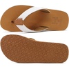 image:imageKuaiLu Mens Faux Leather Flip Flops with Comfortable Arch Support  Summer Beach Yoga Mat Cushion Walking Thong Sandals Slip On Indoor OutdoorKhaki White
