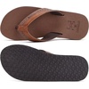 image:imageKuaiLu Mens Faux Leather Flip Flops with Comfortable Arch Support  Summer Beach Yoga Mat Cushion Walking Thong Sandals Slip On Indoor OutdoorReddish Brown