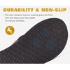 image:imageKuaiLu Mens Faux Leather Flip Flops with Comfortable Arch Support  Summer Beach Yoga Mat Cushion Walking Thong Sandals Slip On Indoor OutdoorReddish Brown