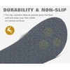 image:imageKuaiLu Mens Faux Leather Flip Flops with Comfortable Arch Support  Summer Beach Yoga Mat Cushion Walking Thong Sandals Slip On Indoor OutdoorWhite Grey