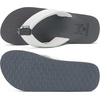 image:imageKuaiLu Mens Faux Leather Flip Flops with Comfortable Arch Support  Summer Beach Yoga Mat Cushion Walking Thong Sandals Slip On Indoor OutdoorWhite Grey