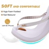 image:imageKuaiLu Flip Flops for Women with Arch Support Summer Beach Thong Sandals  Comfortable Yoga Mat Cushion Walking Shoes Slip on Casual Outfits Faux Leather Indoor OutdoorWhite