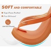 image:imageKuaiLu Flip Flops for Women with Arch Support Summer Beach Thong Sandals  Comfortable Yoga Mat Cushion Walking Shoes Slip on Casual Outfits Faux Leather Indoor OutdoorOrange