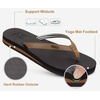 image:imageKuaiLu Flip Flops for Women with Arch Support Summer Beach Thong Sandals  Comfortable Yoga Mat Cushion Walking Shoes Slip on Casual Outfits Faux Leather Indoor OutdoorBrown