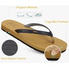image:imageKuaiLu Flip Flops for Women with Arch Support Summer Beach Thong Sandals  Comfortable Yoga Mat Cushion Walking Shoes Slip on Casual Outfits Faux Leather Indoor OutdoorBlack Khaki