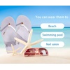 image:imageKuaiLu Flip Flops for Women with Arch Support Summer Beach Thong Sandals  Comfortable Yoga Mat Cushion Walking Shoes Slip on Casual Outfits Faux Leather Indoor OutdoorWhite