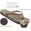 image:imageKuaiLu Flip Flops for Women with Arch Support Summer Beach Thong Sandals  Comfortable Yoga Mat Cushion Walking Shoes Slip on Casual Outfits Faux Leather Indoor OutdoorCamel