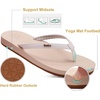 image:imageKuaiLu Flip Flops for Women with Arch Support Summer Beach Thong Sandals  Comfortable Yoga Mat Cushion Walking Shoes Slip on Casual Outfits Faux Leather Indoor OutdoorBeige