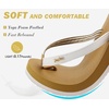 image:imageKuaiLu Flip Flops for Women with Arch Support Summer Beach Thong Sandals  Comfortable Yoga Mat Cushion Walking Shoes Slip on Casual Outfits Faux Leather Indoor OutdoorWhite Khaki
