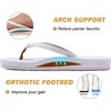 image:imageKuaiLu Flip Flops for Women with Arch Support Summer Beach Thong Sandals  Comfortable Yoga Mat Cushion Walking Shoes Slip on Casual Outfits Faux Leather Indoor OutdoorWhite
