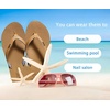 image:imageKuaiLu Flip Flops for Women with Arch Support Summer Beach Thong Sandals  Comfortable Yoga Mat Cushion Walking Shoes Slip on Casual Outfits Faux Leather Indoor OutdoorKhaki