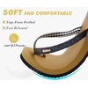 image:imageKuaiLu Flip Flops for Women with Arch Support Summer Beach Thong Sandals  Comfortable Yoga Mat Cushion Walking Shoes Slip on Casual Outfits Faux Leather Indoor OutdoorBlack Khaki