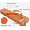 image:imageKuaiLu Flip Flops for Women with Arch Support Summer Beach Thong Sandals  Comfortable Yoga Mat Cushion Walking Shoes Slip on Casual Outfits Faux Leather Indoor OutdoorOrange