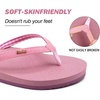 image:imageKuaiLu Flip Flops for Women with Arch Support Summer Beach Thong Sandals  Comfortable Yoga Mat Cushion Walking Shoes Slip on Casual Outfits Faux Leather Indoor OutdoorDark Pink