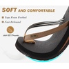 image:imageKuaiLu Flip Flops for Women with Arch Support Summer Beach Thong Sandals  Comfortable Yoga Mat Cushion Walking Shoes Slip on Casual Outfits Faux Leather Indoor OutdoorBrown