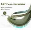 image:imageKuaiLu Flip Flops for Women with Arch Support Summer Beach Thong Sandals  Comfortable Yoga Mat Cushion Walking Shoes Slip on Casual Outfits Faux Leather Indoor OutdoorGreen