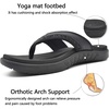 image:imageKuaiLu Mens Sport Flip Flops Orthotic Thong Sandals With Arch Support  Comfortable Toe Post Beach Pool Slides For Plantar Fasciitis Outdoor SummerBlack