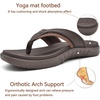 image:imageKuaiLu Mens Sport Flip Flops Orthotic Thong Sandals With Arch Support  Comfortable Toe Post Beach Pool Slides For Plantar Fasciitis Outdoor SummerBrown