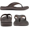 image:imageKuaiLu Mens Sport Flip Flops Orthotic Thong Sandals With Arch Support  Comfortable Toe Post Beach Pool Slides For Plantar Fasciitis Outdoor SummerBrown