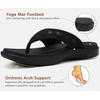 image:imageKuaiLu Mens Sport Flip Flops Orthotic Thong Sandals With Arch Support  Comfortable Toe Post Beach Pool Slides For Plantar Fasciitis Outdoor SummerFashion Black