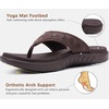 image:imageKuaiLu Mens Sport Flip Flops Orthotic Thong Sandals With Arch Support  Comfortable Toe Post Beach Pool Slides For Plantar Fasciitis Outdoor SummerFashion Brown