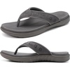 image:imageKuaiLu Mens Sport Flip Flops Orthotic Thong Sandals With Arch Support  Comfortable Toe Post Beach Pool Slides For Plantar Fasciitis Outdoor SummerFashion Grey