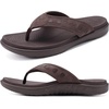 image:imageKuaiLu Mens Sport Flip Flops Orthotic Thong Sandals With Arch Support  Comfortable Toe Post Beach Pool Slides For Plantar Fasciitis Outdoor SummerFashion Brown