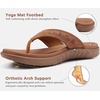image:imageKuaiLu Mens Sport Flip Flops Orthotic Thong Sandals With Arch Support  Comfortable Toe Post Beach Pool Slides For Plantar Fasciitis Outdoor SummerFashion Khaki