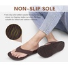 image:imageKuaiLu Mens Sport Flip Flops Orthotic Thong Sandals With Arch Support  Comfortable Toe Post Beach Pool Slides For Plantar Fasciitis Outdoor SummerFashion Brown