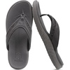image:imageKuaiLu Mens Sport Flip Flops Orthotic Thong Sandals With Arch Support  Comfortable Toe Post Beach Pool Slides For Plantar Fasciitis Outdoor SummerGrey