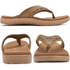image:imageKuaiLu Mens Sport Flip Flops Orthotic Thong Sandals With Arch Support  Comfortable Toe Post Beach Pool Slides For Plantar Fasciitis Outdoor SummerKhaki