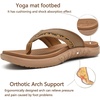 image:imageKuaiLu Mens Sport Flip Flops Orthotic Thong Sandals With Arch Support  Comfortable Toe Post Beach Pool Slides For Plantar Fasciitis Outdoor SummerKhaki