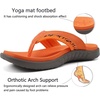 image:imageKuaiLu Mens Sport Flip Flops Orthotic Thong Sandals With Arch Support  Comfortable Toe Post Beach Pool Slides For Plantar Fasciitis Outdoor SummerOrange
