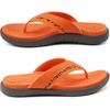 image:imageKuaiLu Mens Sport Flip Flops Orthotic Thong Sandals With Arch Support  Comfortable Toe Post Beach Pool Slides For Plantar Fasciitis Outdoor SummerOrange