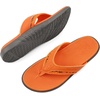 image:imageKuaiLu Mens Sport Flip Flops Orthotic Thong Sandals With Arch Support  Comfortable Toe Post Beach Pool Slides For Plantar Fasciitis Outdoor SummerOrange