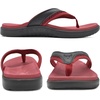 image:imageKuaiLu Mens Sport Flip Flops Orthotic Thong Sandals With Arch Support  Comfortable Toe Post Beach Pool Slides For Plantar Fasciitis Outdoor SummerRed Black