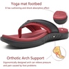 image:imageKuaiLu Mens Sport Flip Flops Orthotic Thong Sandals With Arch Support  Comfortable Toe Post Beach Pool Slides For Plantar Fasciitis Outdoor SummerRed Black