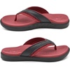 image:imageKuaiLu Mens Sport Flip Flops Orthotic Thong Sandals With Arch Support  Comfortable Toe Post Beach Pool Slides For Plantar Fasciitis Outdoor SummerRed Black